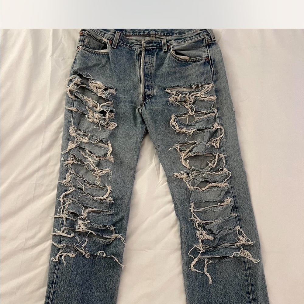 Distressed Blue Men's Jeans